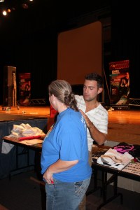 Getting my shirt signed by Ennio!