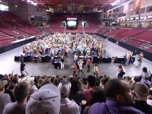 The wait was almost over to sing!