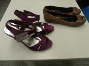 New shoes make girls happy!