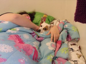 Jinx was enjoying some snuggle time this morning.