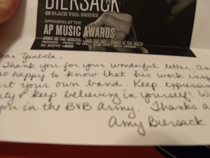 Amy wrote such a sweet response!