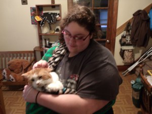 Purrful was fine after she figured out what was happening.