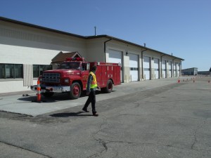 Here's the stretch and the "stop" cone.