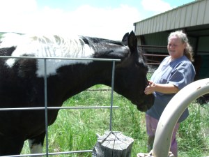 ...with a bit of fly spray!  Oreo did not like that.