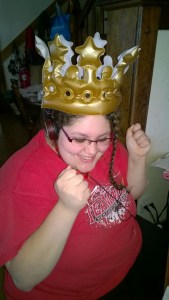 Her favorite items were the crown and the bowtie.  