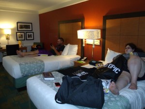 Chillaxing in the hotel....