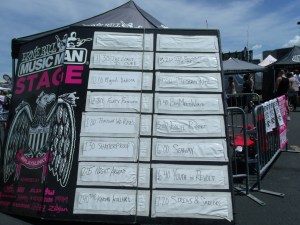 This was the list for one of the nine stages.  It added up to a lot of music.