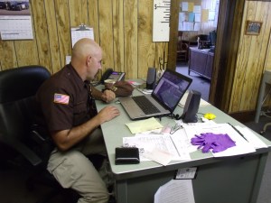 We saw some training pictures and a program to recreate scenes of accidents.