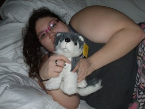 Bela was happy to have Fluffy.