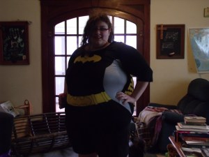 She was thrilled with her new shirt!